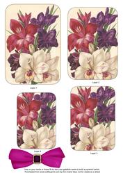 Mixed Gladioli Matching Lace Gatefold Toppers