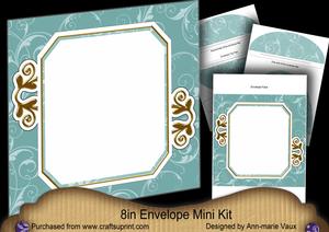 Teal Birdcage Fancy Emerald 8in Envelope Mini Kit