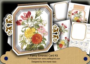 Bouquet2 Fancy Emerald 3D Mini Card Kit