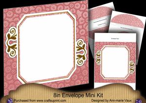 Pink Roses Fancy Emerald 8in Envelope Mini Kit
