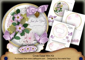 Lilac Fmk Just for You Pretty Circle Easel Card Mini Kit