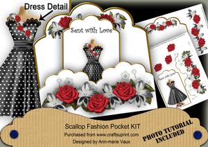 Blk Red Dotty Sent with Love Ink Saver Fashion Tag Mini Kit