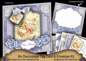 Baby Boy New Arrival Special 8in Tag N' Envelope Kit
