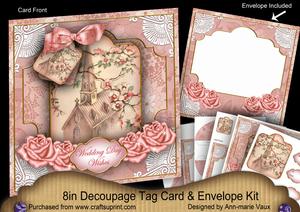 Church Wedding Wishes Special 8in Tag N' Envelope Kit