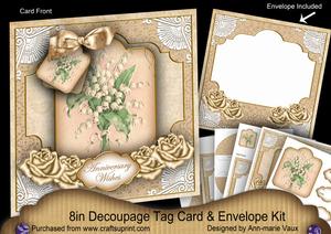 Lily of Valley Anniversary Special 8in Tag N' Envelope Kit