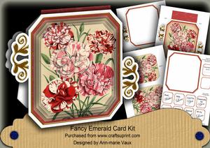 Carnations Fancy Emerald 3D Mini Card Kit