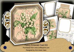 Lily of the Valley Fancy Emerald 3D Mini Card Kit