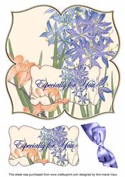 Blue Flowers Especially 8in Large Blooms Fancy Topper