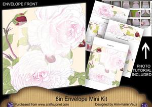 Pink Rose Large Blooms 8in Envelope Mini Kit
