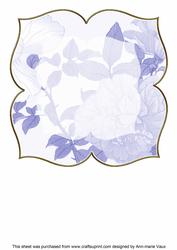 Lemon Rose Blue Large Blooms 8inch Insert Panel