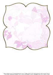 Lemon Rose Lilac Large Blooms 8inch Insert Panel