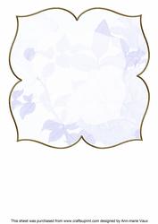 Lemon Rose Pale Blue Large Blooms 8inch Insert Panel