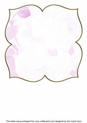Pink Rose Lilac Large Blooms 8inch Insert Panel