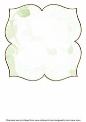 Pink Rose Olive Large Blooms 8inch Insert Panel