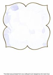 Pink Rose Pale Blue Large Blooms 8inch Insert Panel