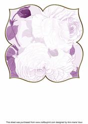 Pink Rose Purple Large Blooms 8inch Insert Panel