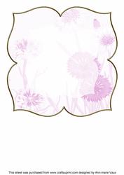 Cornflowers Lilac Large Blooms 8inch Insert Panel