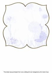 Cornflowers Pale Blue Large Blooms 8inch Insert Panel
