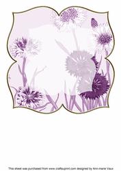Cornflowers Purple Large Blooms 8inch Insert Panel