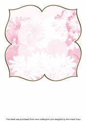 Daisies Pink Large Blooms 8inch Insert Panel