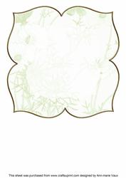 Cosmos Olive Large Blooms 8inch Insert Panel
