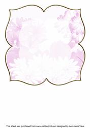 Daisies Lilac Large Blooms 8inch Insert Panel