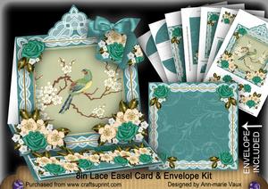 The Phoenix Lace Top Easel Card & Envelope Kit