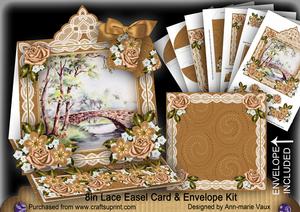 The Bridge Lace Top Easel Card & Envelope Kit
