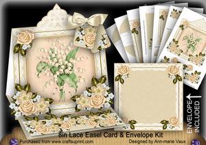 Lily of the Valley Lace Top Easel Card & Envelope Kit