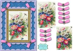 Wildflowers A5 Lace N Bows Card Front Step by Step