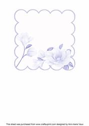 Blue Magnolia Scallop 5.75inch Insert Panel