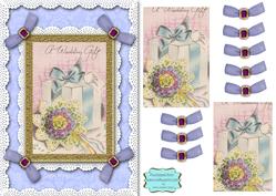Wedding Gift A5 Lace N Bows Card Front Step by Step