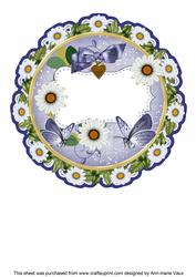 Classic Daisy 8in Doily Card Insert Panel