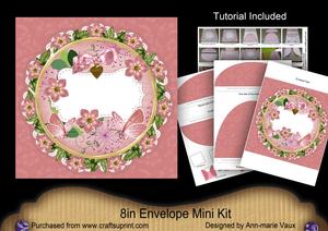 Pink Forget Me Knot Doily 8in Envelope Mini Kit