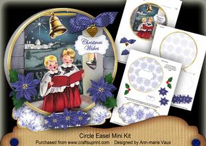 Christmas Choirboys Circle Easel Card Mini Kit