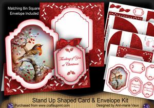 Red Robin Thinking of You Fancy Stand Up Card Kit