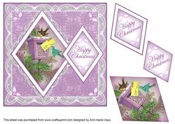 Postbox Happy Christmas 7in Double Diamond Topper