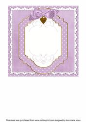 Lilac Christmas Plain 7in x 7in Square Insert Panel Sheet