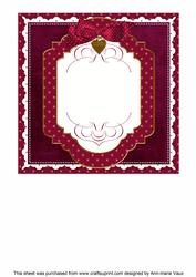 Hot Pink Christmas Plain 7in x 7in Square Insert Panel Sheet