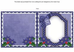 Dblue Choirboys Joyeux Noel to Fit 6in Folded Insert