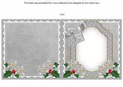 Snow Tree Joyeux Noel to Fit 6in Folded Insert