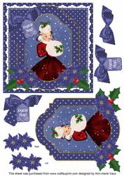 Winter Lady Joyeux Noel 6in Christmas Step by Step