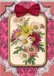 Crazy Daisies A4 Lace Picture Sheet
