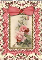 Butterfly Roses A4 Lace Picture Sheet