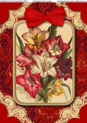 Mixed Lillies A4 Lace Picture Sheet