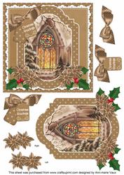 Church Window Christmas Greetings 6in Christmas Step by Step
