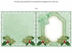 Winter Garden Joyeux Noel to Fit 6in Folded Insert
