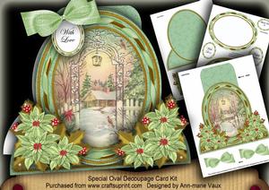 Winter Garden Special Large Oval Card Mini Kit