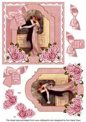 Dancing Couple Wedding Day 6in Floral Step by Step