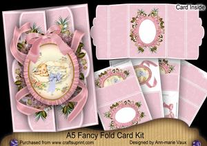 Baby Girl A5 Tri-fold Fancy Card Mini Kit